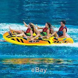 Jet Boat 3 Person tube inflatable towable lounge water-ski WOW 2017 new item
