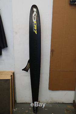 KD CR7 Waterski 66 Slalom Water Ski Black Yellow Carbon Response with Bag