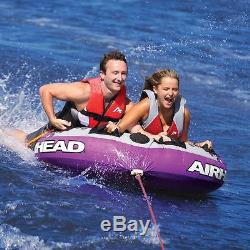 Kwik Tek Airhead Slice Flat Inflatable Tube 2 Person/Rider Boat Towable