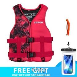 Life Jacket For Adult Big Buoyancy Neoprene LifeVest Surf Raft Kayak Water Sport