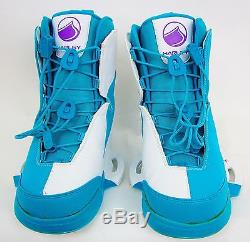 Liquid Force Harley Men's Wakeboard Boots Wht/turquoise Size11-12 New