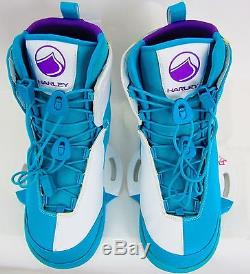 Liquid Force Harley Men's Wakeboard Boots Wht/turquoise Size11-12 New