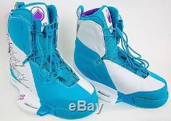Liquid Force Harley Mens Wakeboard Boots Wht/turquoise Size10-11 New