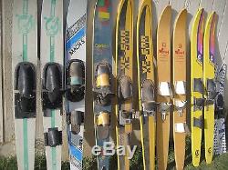Lot of 22 Vintage Water Skis Wooden Avanti Jobe O'brien Connelly Hook Maherajah
