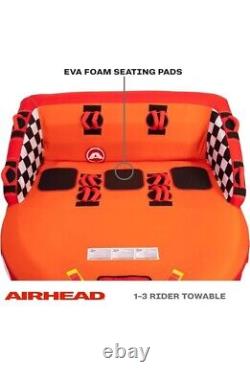 Mable Inflatable Towable Tube 1-3 Rider Models Dual Tow Points EVA Foam Pads