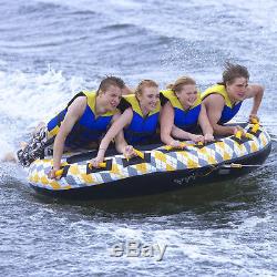NEW 4 Person Towable Inflatable Tube Float Water Sport Boat Raft Tubing Ski Gift
