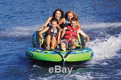 NEW AIRHEAD AHSB-4 Switchback Four Rider Inflatable Towable Boat Lake Water Tube
