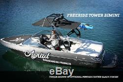 NEW Aerial FreeRide Wakeboard Tower (Powder Coated Black) Universal Fit on Boats