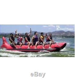 NEW Island Hopper RSPVC-6 Red Shark 19' Inflatable 6 Person Banana Water Sled