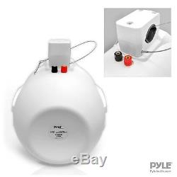 NEW Pyle PLMRW85 8'' 300 Watt Two-Way White Wake Board Marine Speakers (QTY 4)