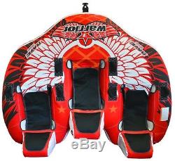 NEW Rave Sports 02379 Warrior 3 Water Boat Towable Tube Ski Sled with Warranty