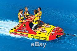 NEW SPORTSSTUFF 53-1620 Bandwagon 2+2 Towable Inflatable 4 Rider Lake Water Tube