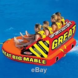 NEW SPORTSSTUFF 53-2218 Great Big Mable Quadruple Rider Inflatable Towable Tube