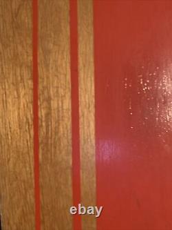 Nash Water Skis Vintage WOOD Red Writing Pair wall art Lake cabin decor sports