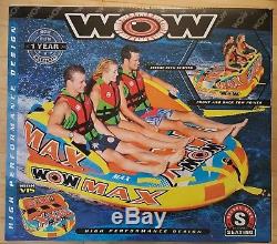New 1,2,3 Person Inflatable Wow Max 2 Way Towable Water Ski Raft Float Tow Tube