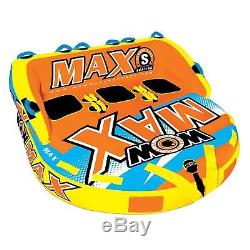 New 1, 2,3 Person Inflatable Wow Max 2 Way Towable Water Ski Raft Float Tow Tube