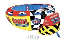 New Sportsstuff Towable Mega Bowl Inflatable Boat Tube and 2 Person Towing Rope