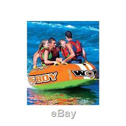 New Wow 4 Person Big Boy Pro Am Inflatable Tow Lake Boat Tube Towable Water Raft