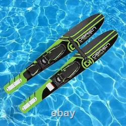 OBrien 54 Jr. Vortex Combo Water Skis with X7 Bindings for Kids 2-Mens 7, Green