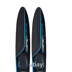 OBrien Celebrity 64 Combo Water Skis with Jr. X7 Adjustable Bindings, Blue (Used)