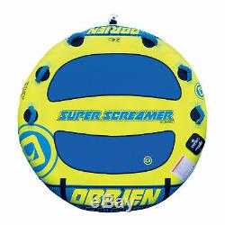 O'Brien Ultra Screamer Inflatable Towable Water Tube for Boating, 1-3 Riders