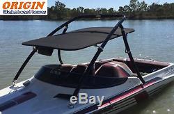 Origin Advancer Wakeboard Tower Black Coated With Flat Tower Bimini Top