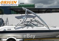 Origin Advancer Wakeboard Tower Plus 3 Bow SS Bimini Top Grey Canopy