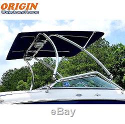 Origin Catapult Boat Wakeboard tower + Pro2 X Large Boat Tower Bimini Top