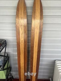 PAIR OF DICK POPE JR. CYPRESS GARDENS WATER SKIS Vintage Wooden Skis