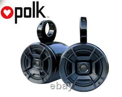 Pair of UV Resist Black Coated Wakeboard Speaker Polk DB652 300W Marine Speaker