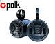 Pair Of Uv Resist Black Coated Wakeboard Speaker Polk Db652 300w Marine Speaker