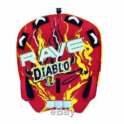 RAVE Sports Diablo II Inflatable 2 Person Rider Towable Boat Water Tube Raft