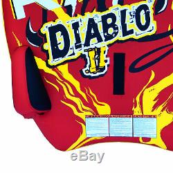 RAVE Sports Diablo II Inflatable 2 Person Rider Towable Boat Water Tube Raft