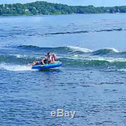 RAVE Sports Inflatable 3 Person Rider Towable Boat Lake Water Tube Razor Raft
