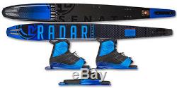 Radar Graphite Senate Slalom Water Ski 2017 Vector Single boot with RTP STD 7-11