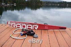 Radar Senate Carbon Slalom Water Ski and Hardshell Bindings Package