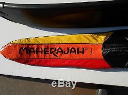 Rare vintage Maherajah 65 1/2 Hi Performance Stiff Slalom Racing Waterski & Bag