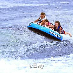Rave Sports 02407 X Frantic 3 Rider Inflatable Water Float Towable Boat Tube