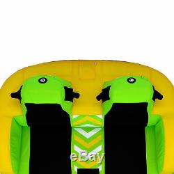 Rave Sports Stoked 75 Inch 2 Rider Seated Inflatable Towable Double Water Tube