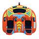 Rave Sports Warrior X3 3 Rider Double Seat Inflatable Towable Water Tube, Orange