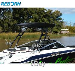 Reborn Launch Wakeboard Tower Black Coated Plus Pro3 Tower Bimini Package