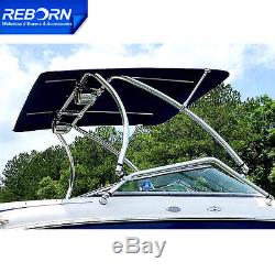 Reborn Pro2 Extra Large Wakeboard Tower Bimini-1970V Black Canopy