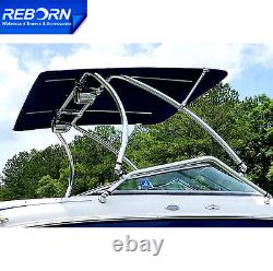 Reborn Pro2 Extra Large Wakeboard Tower Bimini-1970V Navy Blue Canopy defect