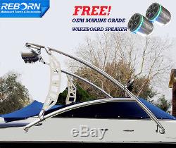 Reborn Propel Wakeboard Tower Shining Polished + Wakeboard Speaker withLED Light