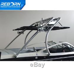 Reborn Swept Forward Wakeboard Tower Universal Fit Polished 5 Yrs Wrty