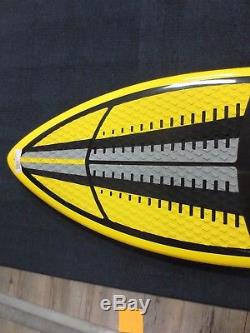Ronix Carbon Thruster Wakesurf Board Black & Yellow 4'4