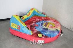 SEE NOTES Connelly 67201009 Super Fun Inflatable Towable Tube fits 3 Riders Dye