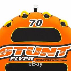 SPORTSSTUFF 53-1651 Stunt Flyer 1-2 Person Inflatable Double Towable Deck Tube