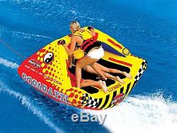 SPORTSSTUFF 53-1750 Poparazzi Triple Rider Inflatable Towable Boat Water Tube