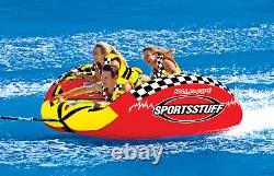 SPORTSSTUFF 53-2160 Half Pipe Frantic Triple Rider Towable Inflatable Water Tube